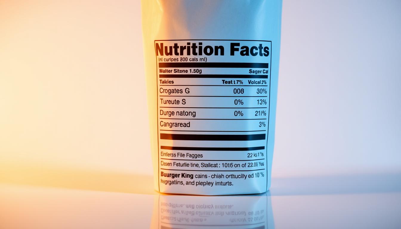 Burger King Menu Nutrition