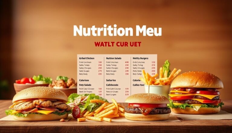 Burger King Nutrition Menu