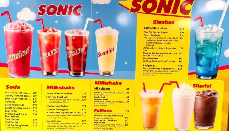 Sonic Drink Menu