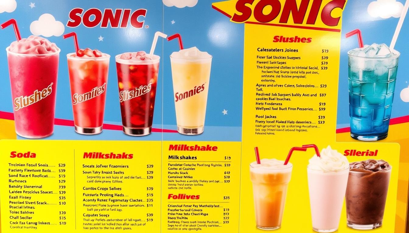 Sonic Drink Menu