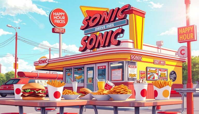 Sonic Happy Hour Menu