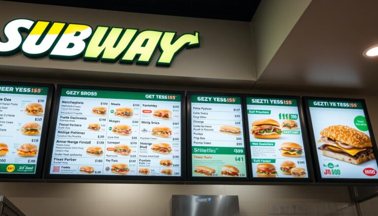 subway menu