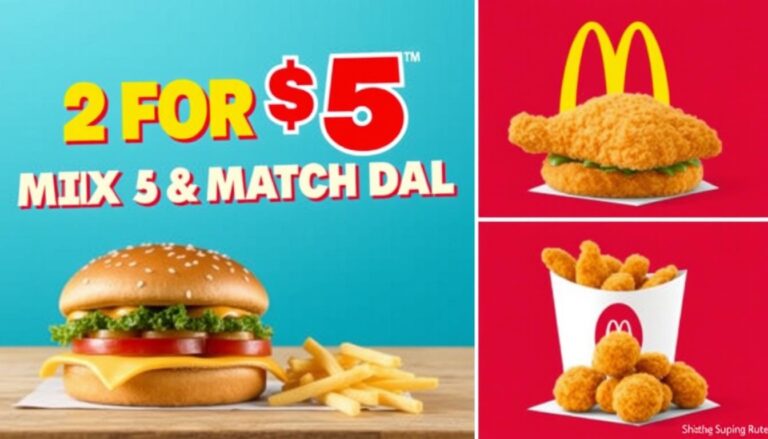 McDonald's Menu Specials 2 for $5